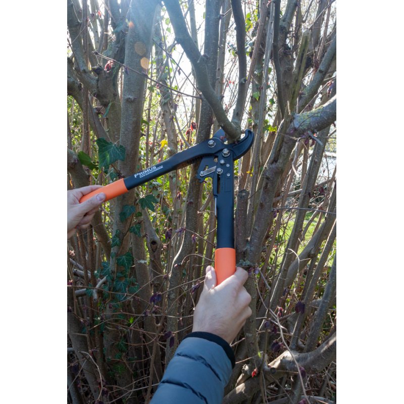 PRIMUS Dual-Cut sécateur femme, noir/orange, jusqu'à 35 mm d'épaisseur de branche